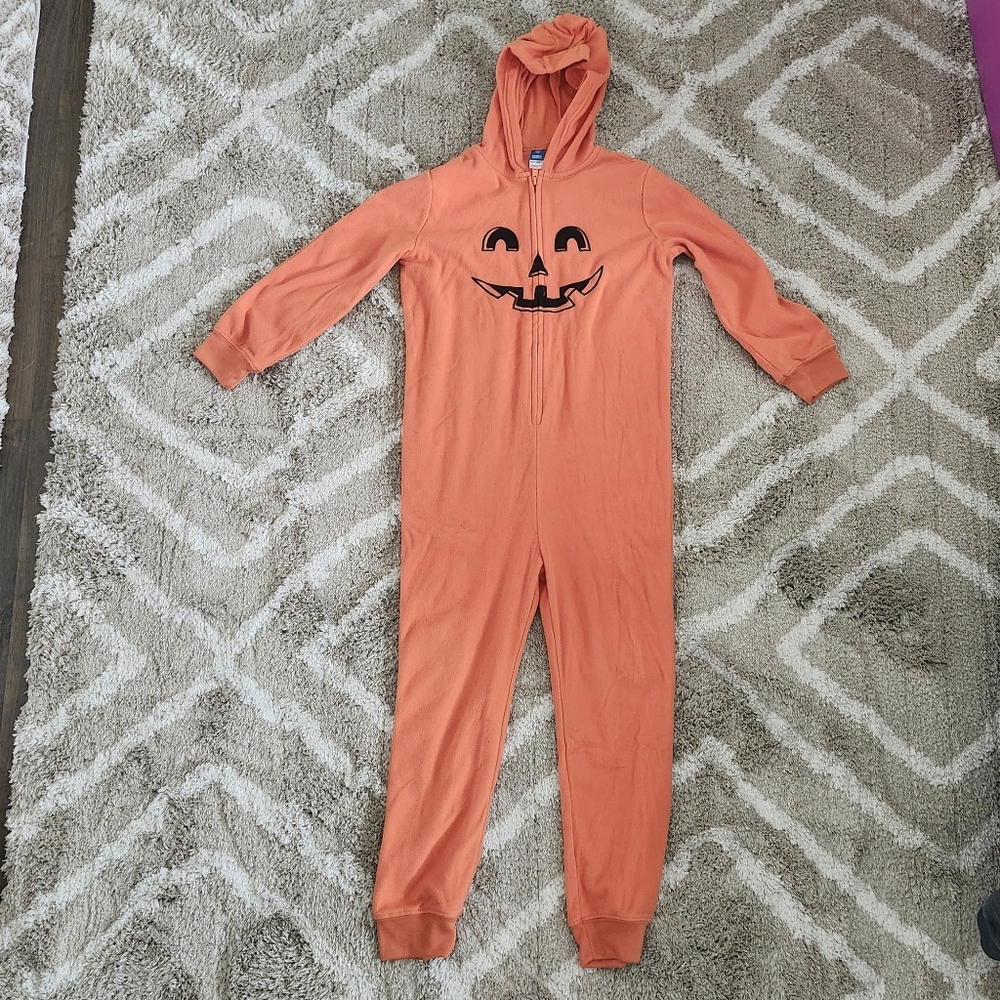 Hooded Halloween Pumpkin Onsie Unisex Size M (8)